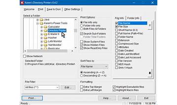 Karens DirectoryPrinter for Windows - Download it from Habererciyes for free